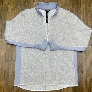 Lululemon Mens XL Light Grey Half Zipped Coat/Sweater